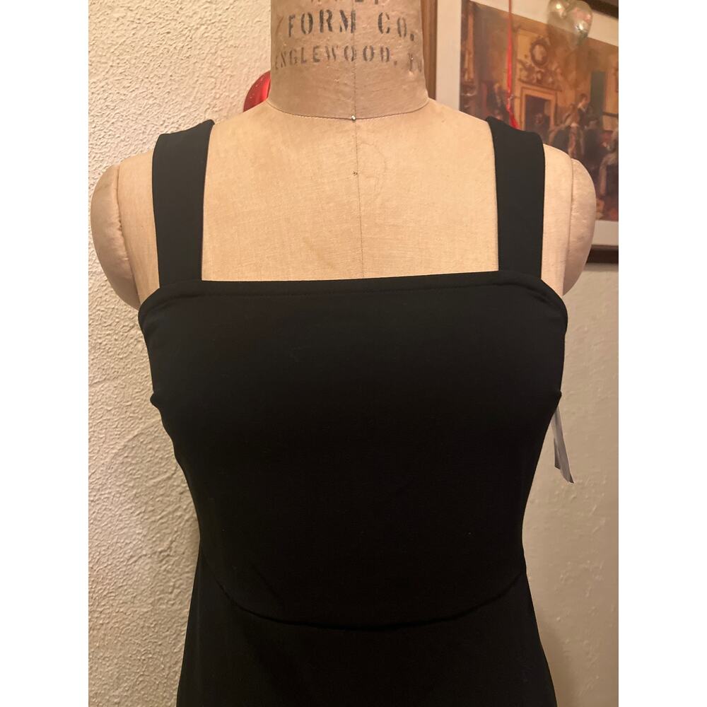 Chelsea 28 Square Neck Sleeveless Side Slit Dress Black NWT Size S - Picture 4 of 9